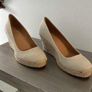 J. Crew Updated Seville Wedge, Flax, size 7.5. Never worn.